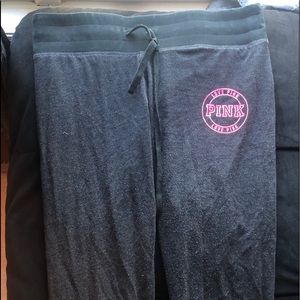 PINK yoga leggings dark gray with neon pink